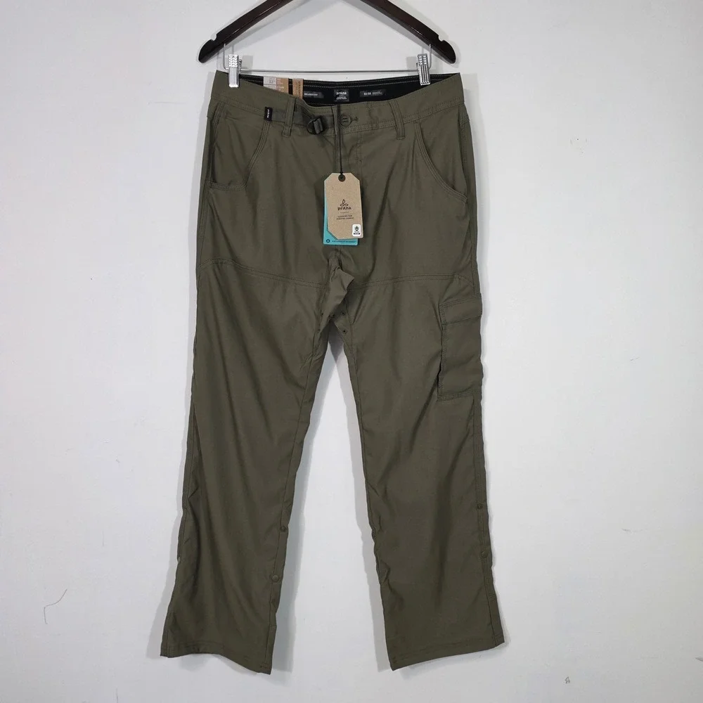 prAna Stretch Zion Pant II Men's 32x30 Slate Green Hiking Cargo Pants NWT gorp